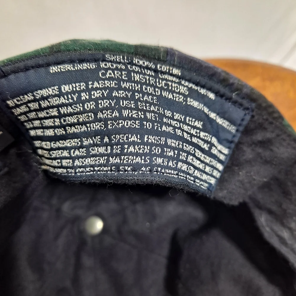 Polo By Ralph Lauren Black Watch Plaid Oil Cloth Hat
